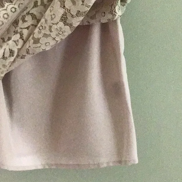 Joie Women’s Lace Pull On Skirt Cream Ivory Metallic L - Picture 6 of 10